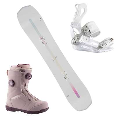 Damesset - Snowboard Head SOLACE + bindingen Head RX FAY I + boots Head TIARA BOA Focus mauve